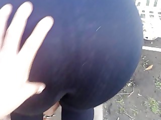 my thick hotty bending over with dark spandex